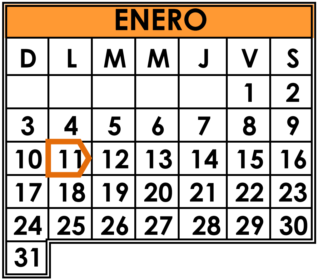 Actividades Académicas en Bachillerato Cuatrimestral del mes Enero 2027